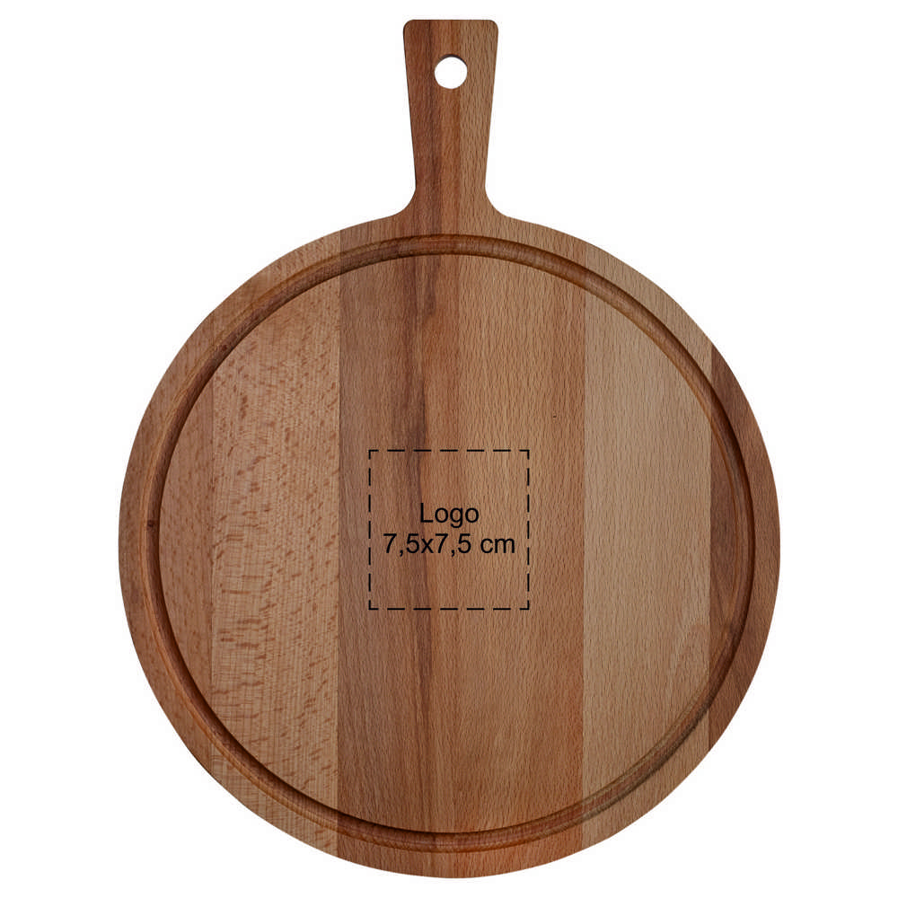 Plank rond met handvat beuken ⌀ 31 cm