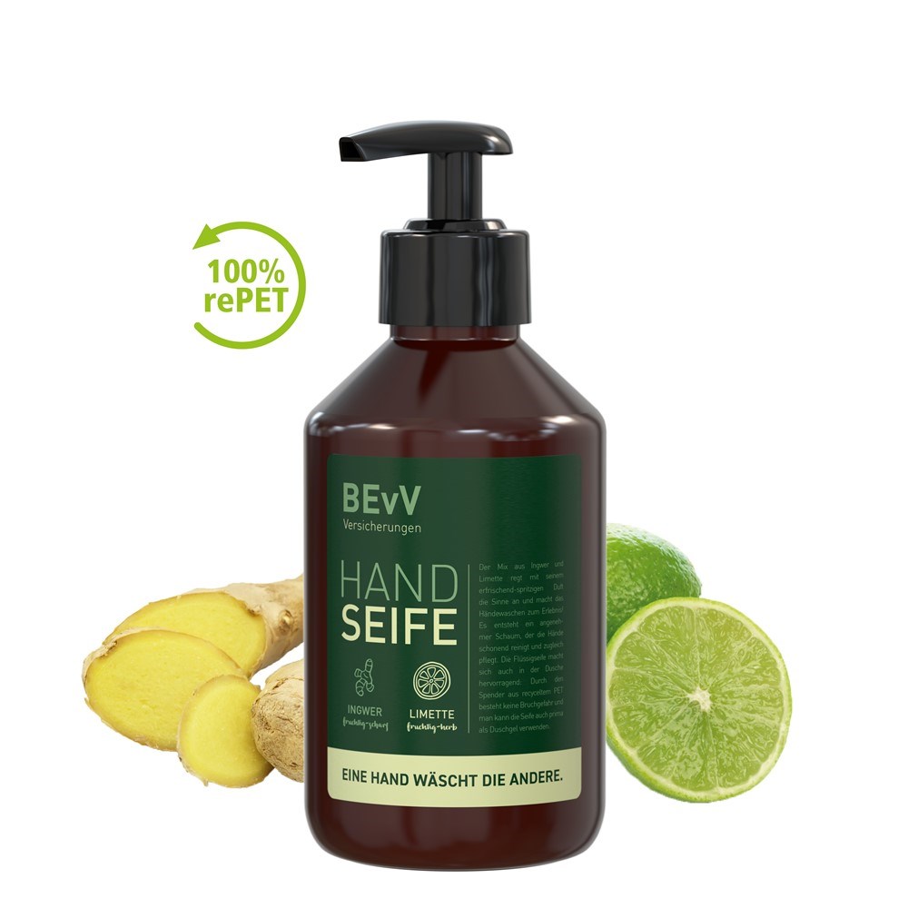 Vloeibare Zeep Gember-Limoen, 250 ml, Body Label (R-PET)