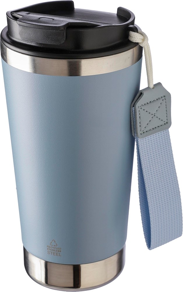 Gerecycled roestvrijstalen dubbelwandige drinkbeker 500 ml Kayla
