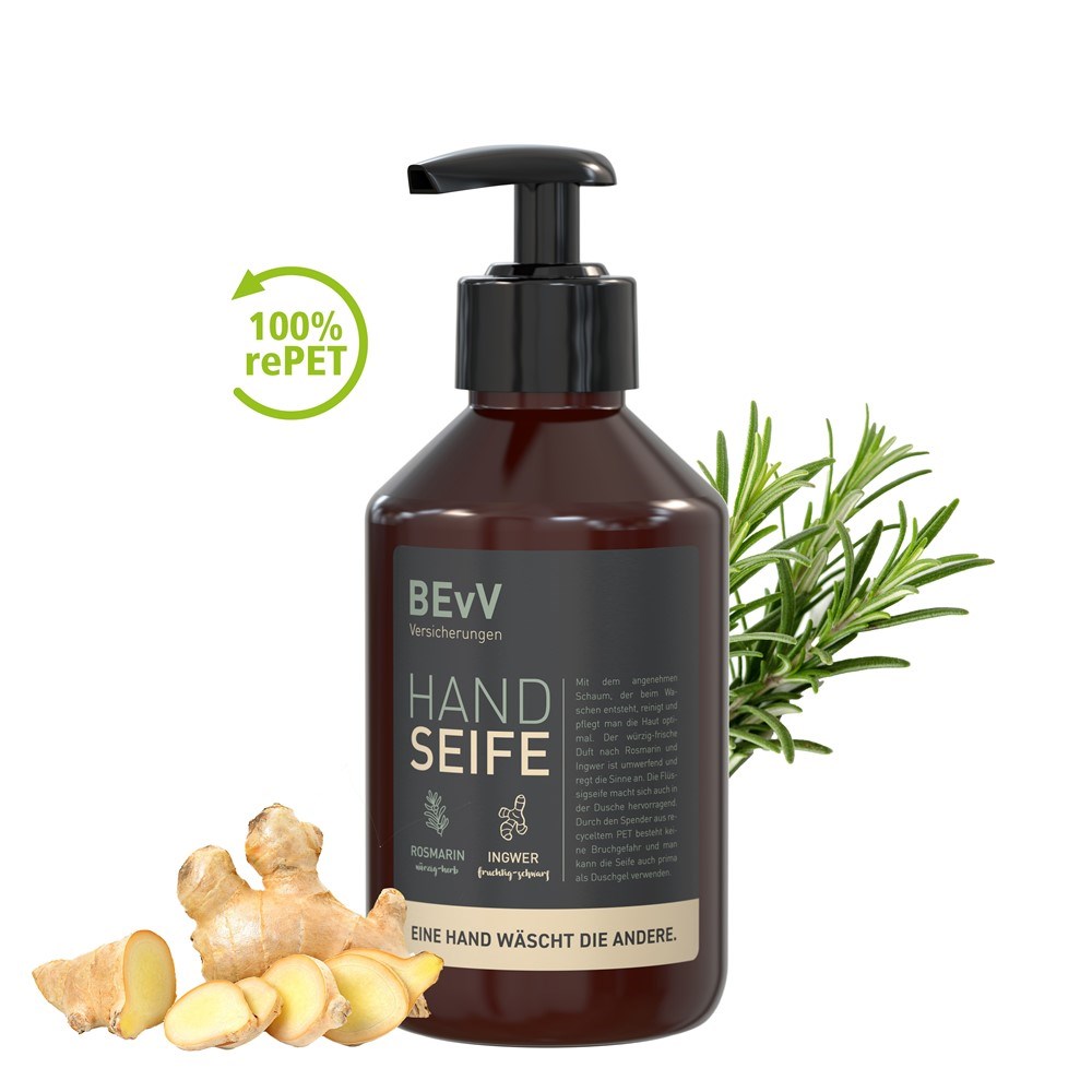Vloeibare Zeep Rozemarijn-Gember, 250 ml, Body Label (R-PET)