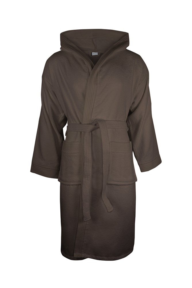 Velours Badjas Capuchon - Taupe