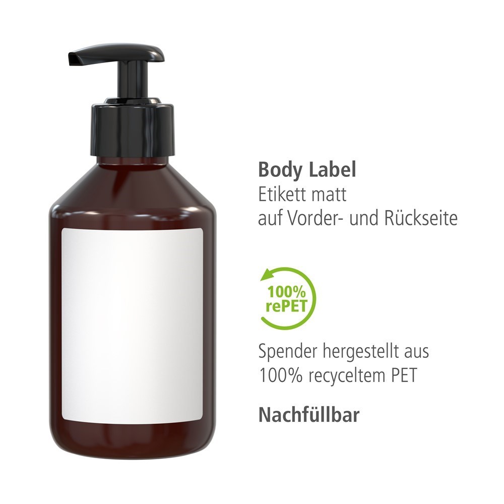 Vloeibare Zeep Gember-Limoen, 250 ml, Body Label (R-PET)