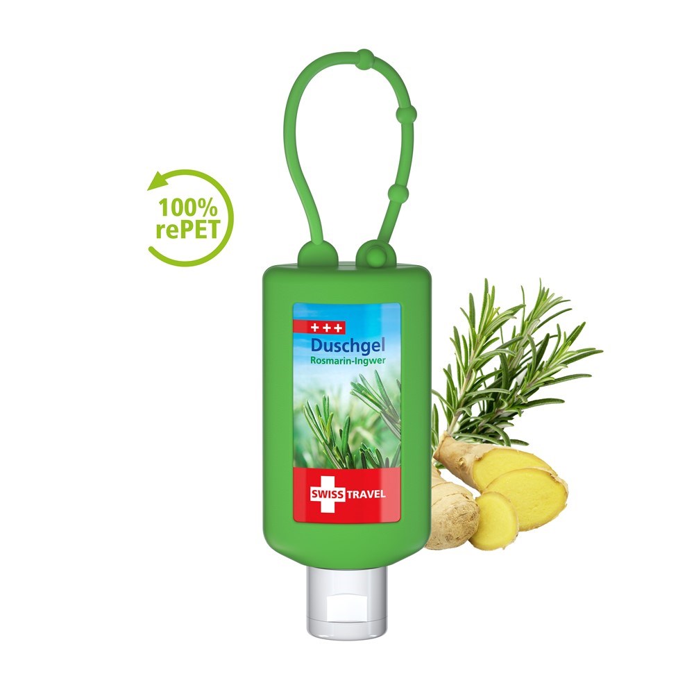 Douchegel Rozemarijn-Gember, Bumper 50 ml, groen, Body Label (R-PET)