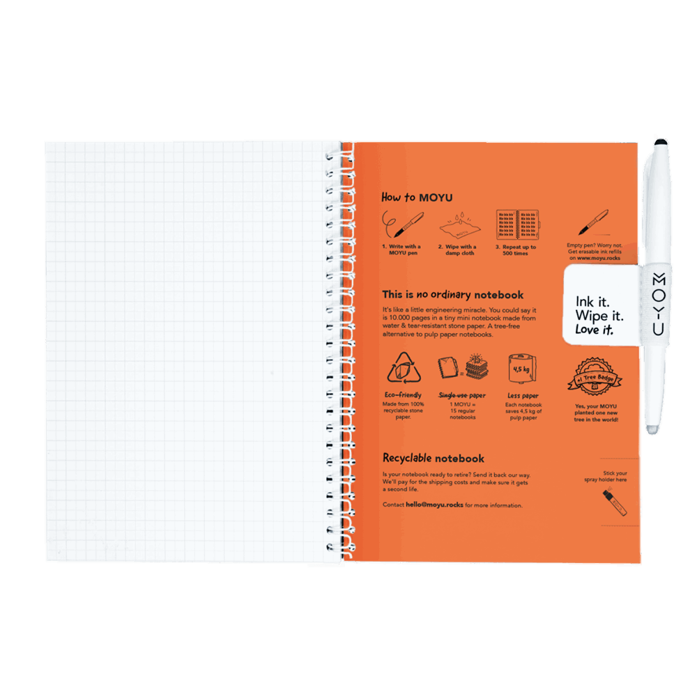 A5 notitieboek herschrijfbaar Hardcover