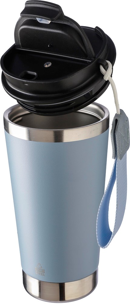 Gerecycled roestvrijstalen dubbelwandige drinkbeker 500 ml Kayla
