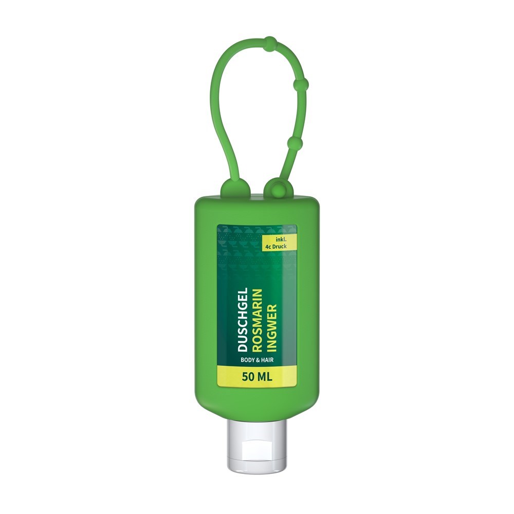 Douchegel Rozemarijn-Gember, Bumper 50 ml, groen, Body Label (R-PET)